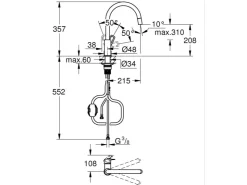 Grohe QuickFix Einhebel-Spültischarmatur Start Loop Chrom mit Brause* Vasen