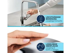 Grohe QuickFix Einhebel-Spültischarmatur Start Loop Chrom mit Brause* Vasen