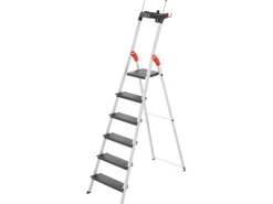 Hailo Alu-Sicherheits-Stehleiter L100 TopLine 6-stufig* Leitern|Klapptritte