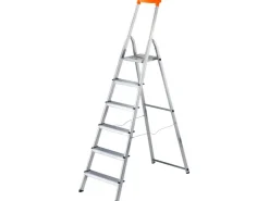 Hailo L58 Alu-Sicherheits-Stehleiter 6-stufig* Leitern