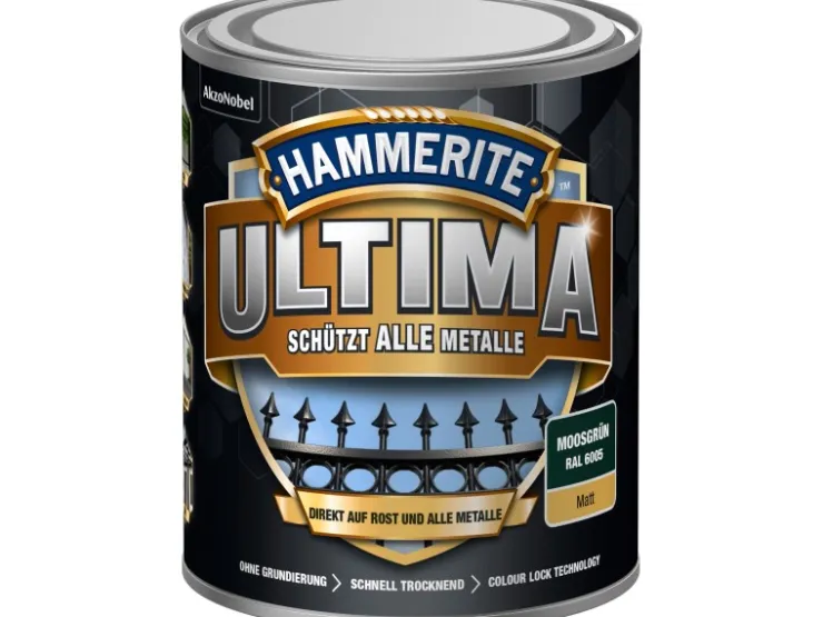 Hammerite Metallschutz-Lack Ultima Matt 750 ml RAL6005