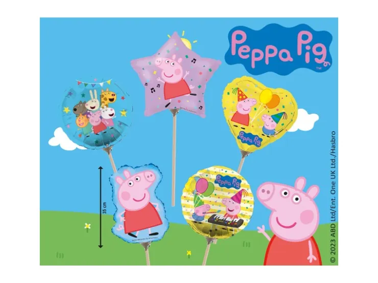 Happy People Mini Folienballon Peppa Pig 5-fach Sortiert Mehrfarbig* Geschenkartikel