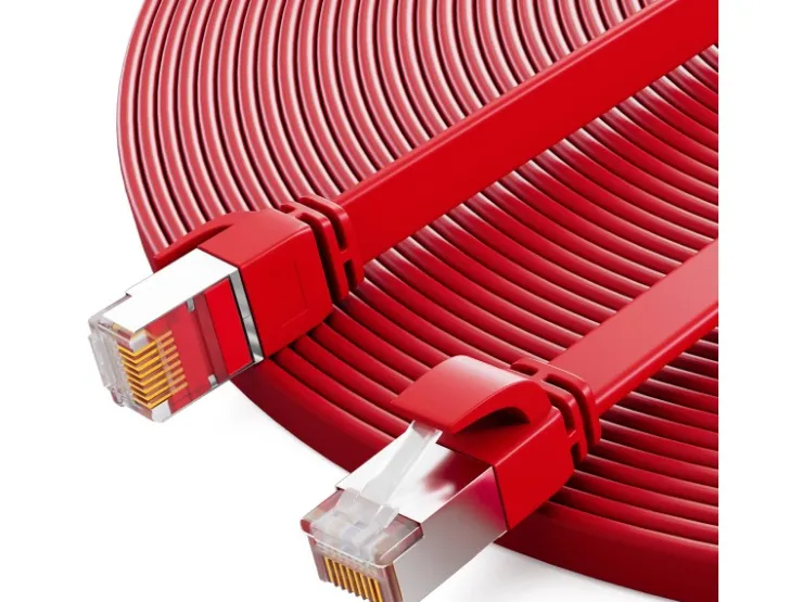 hb-digital LAN Kabel Flach CAT 7 Rohkabel Patchkabel CAT7 RJ45 U/FTP PVC 7.5m