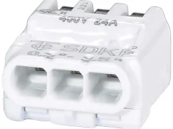 Hebelklemme 3-polig Ø 0,2 mm - 2,5 mm 10 Stück