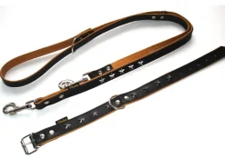 Heim Hunde-Vorführleine Stern Breite 18 mm Länge 200 cm Schwarz-Natur* Hundebedarf