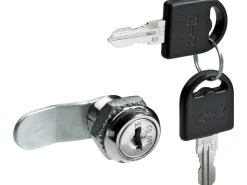 Hettich Zylinderhebelschloss gekröpfter Riegel Ø 19 mm Stahl Vernickelt 1 Stück* Vitrinen