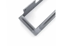 HEVVA Möbelbein GRAZ 20 cm Hoch 45 cm Tief 1 Stück Rohstahl-Klarlack* Klarlacke