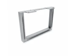 HEVVA Möbelbein GRAZ 20 cm Hoch 30 cm Tief 1 Stück Rohstahl-Klarlack