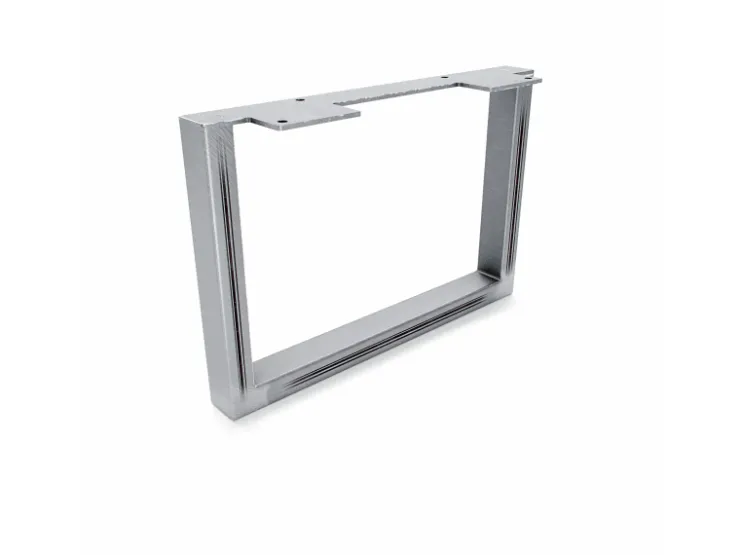 HEVVA Möbelbein GRAZ 20 cm Hoch 30 cm Tief 1 Stück Rohstahl-Klarlack