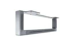 HEVVA Möbelbein GRAZ 20 cm Hoch 30 cm Tief 1 Stück Rohstahl-Klarlack