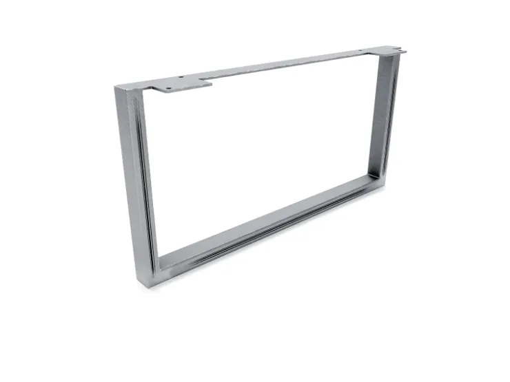 HEVVA Möbelbein GRAZ 25 cm Hoch 50 cm Tief 1 Stück Rohstahl-Klarlack* Klarlacke