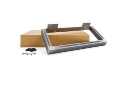 HEVVA Möbelbein GRAZ 15 cm Hoch 40 cm Tief 1 Stück Rohstahl-Klarlack* Klarlacke