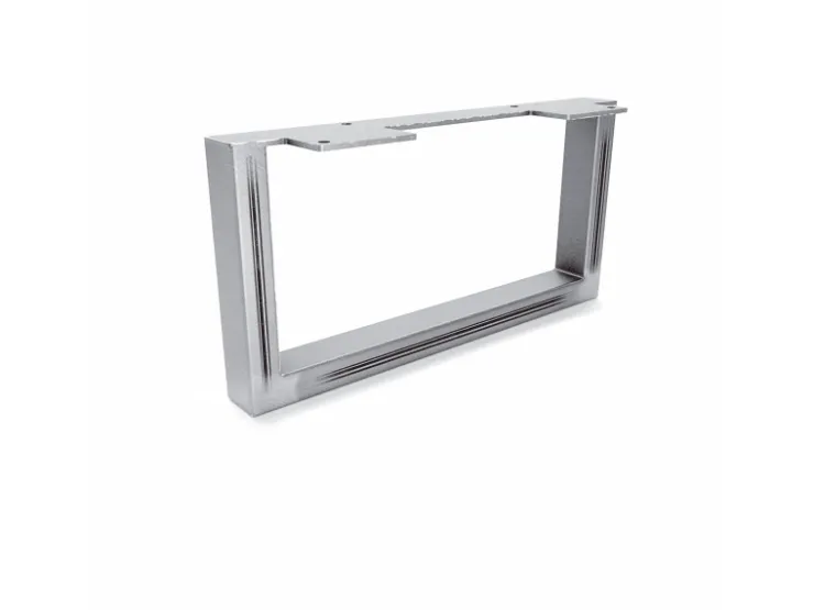 HEVVA Möbelbein GRAZ 15 cm Hoch 30 cm Tief 1 Stück Rohstahl-Klarlack