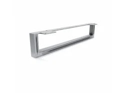 HEVVA Möbelbein GRAZ 10 cm Hoch 50 cm Tief 1 Stück Rohstahl-Klarlack