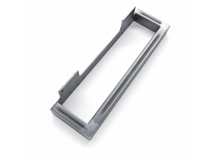HEVVA Möbelbein GRAZ 10 cm Hoch 35 cm Tief 1 Stück Rohstahl-Klarlack