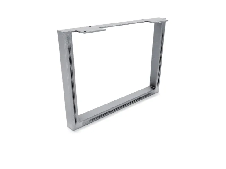 HEVVA Möbelbein GRAZ 25 cm Hoch 35 cm Tief 1 Stück Rohstahl-Klarlack* Klarlacke
