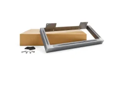 HEVVA Möbelbein GRAZ 15 cm Hoch 45 cm Tief 1 Stück Rohstahl-Klarlack* Klarlacke