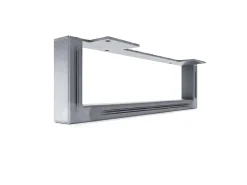 HEVVA Möbelbein GRAZ 15 cm Hoch 45 cm Tief 1 Stück Rohstahl-Klarlack* Klarlacke