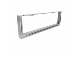 HEVVA Möbelbein GRAZ 15 cm Hoch 50 cm Tief 1 Stück Rohstahl-Klarlack* Klarlacke