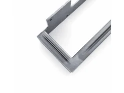 HEVVA Möbelbein GRAZ 25 cm Hoch 40 cm Tief 1 Stück Rohstahl-Klarlack