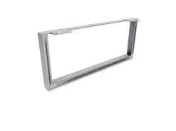 HEVVA Möbelbein GRAZ 20 cm Hoch 50 cm Tief 1 Stück Rohstahl-Klarlack* Klarlacke