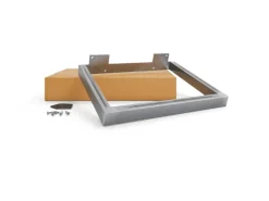HEVVA Möbelbein GRAZ 25 cm Hoch 20 cm Tief 1 Stück Rohstahl-Klarlack