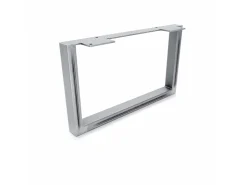HEVVA Möbelbein GRAZ 20 cm Hoch 35 cm Tief 1 Stück Rohstahl-Klarlack