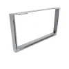 HEVVA Möbelbein GRAZ 25 cm Hoch 45 cm Tief 1 Stück Rohstahl-Klarlack* Klarlacke