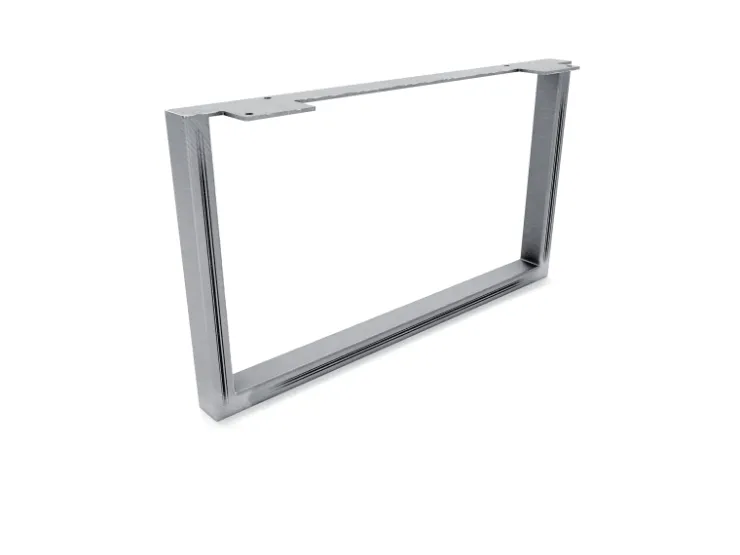 HEVVA Möbelbein GRAZ 25 cm Hoch 45 cm Tief 1 Stück Rohstahl-Klarlack* Klarlacke