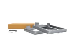HEVVA Möbelfüße GRAZ 25 cm Hoch 20 cm Tief 2er Set Rohstahl-Klarlack* Klarlacke