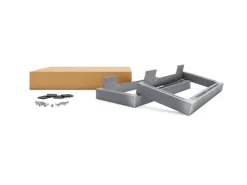 HEVVA Möbelfüße GRAZ 15 cm Hoch 45 cm Tief 2er Set Rohstahl-Klarlack* Klarlacke