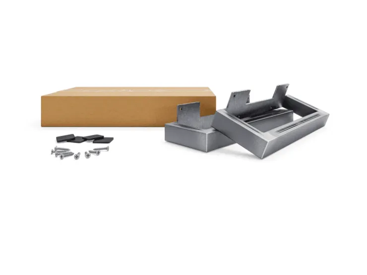 HEVVA Möbelfüße GRAZ 10 cm Hoch 50 cm Tief 2er Set Rohstahl-Klarlack* Klarlacke