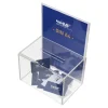 HMF 46916 Acryl Spendenbox Blatteinschub 22 x 15 x 15 cm DIN A4 Transparent