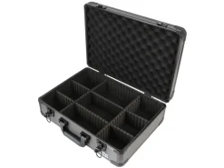 HMF 14502-02 Alu Transportkoffer Kamerakoffer Aufbewahrungskoffer Individuelle Facheinteilung 46 x 15 x 33 cm* Aufbewahrung