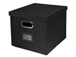 HMF 250473-02 Aufbewahrungsbox Deckel DIN A4 Hängeregister Kallax 33 x 37 x 28 cm