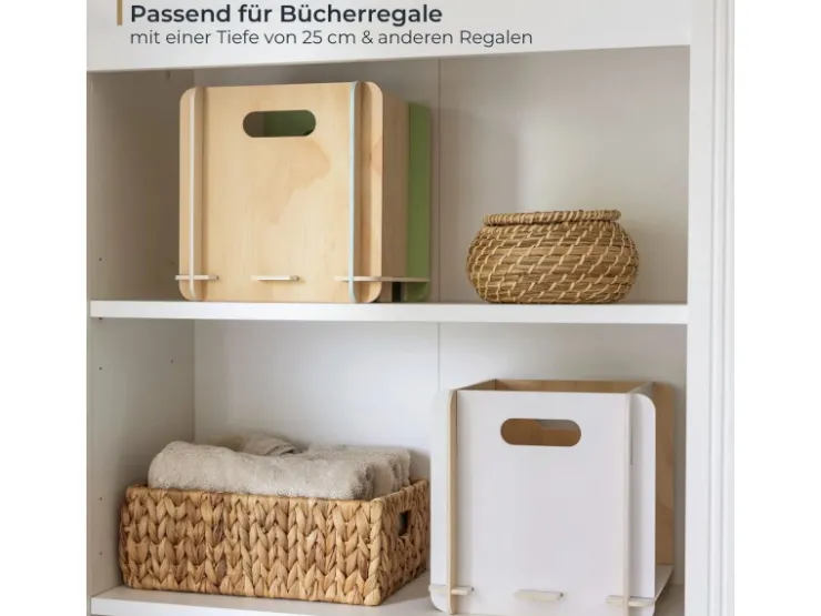 HMF Aufbewahrungsbox 3740 Holz zum Zusammenstecken 25cm in