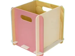 HMF Aufbewahrungsbox 3740 Holz zum Zusammenstecken 25cm in Mehrfarbig* Holzregale