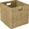 HMF Aufbewahrungskorb Korb Geflochten Seegras Kallax 32 x 34 x 32 cm