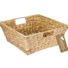 HMF 37269-30CM Geschenkkorb Leer Aufbewahrungskorb Geflochten Wasserhyazinthe 30 x 30 x 12 cm