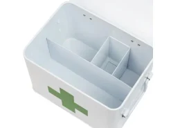 HMF 1771-21CM-01 Hausapotheke Metall Medikamenten Aufbewahrung 23 x 17 x 16 cm Weiß* Aufbewahrung