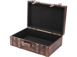 HMF VKO103 Vintage Koffer Holz 38 x 26 x 13 cm Deko Klassik* Aufbewahrung