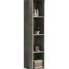 Hängeregal York Rauchsilber 30 cm x 136 cm vier offene Fächer