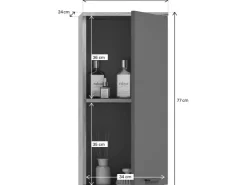 Hängeschrank Mason Grau 37 cm eintürig* Wohnwände