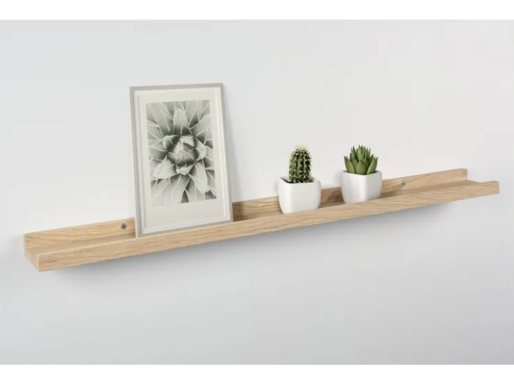 Holz-Bilderleiste Bix 80 cm x 9 cm Eiche* Aufbewahrung|Wandregale