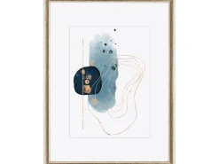 Holz-Bilderrahmen Silber/Gold 30 cm x 40 cm