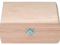 Holzbox quadratisch 19 cm x 18 cm x 7 cm FSC®* Künstlerzubehör