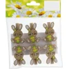 Holzclips Hasenmotiv 6 Stück Natur* Ostern