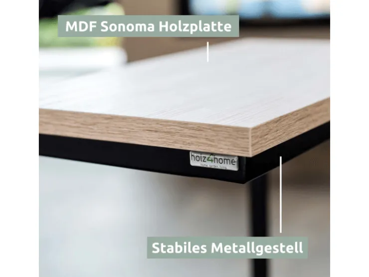 holz4home Beistelltisch Eiche Sonoma MDF