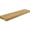 holz4home Schwebendes Wandregal aus Eiche 80cm Ohne Baumkante Natur* Regale Massivholz