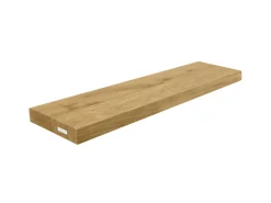holz4home Schwebendes Wandregal aus Eiche 80cm Ohne Baumkante Natur* Regale Massivholz